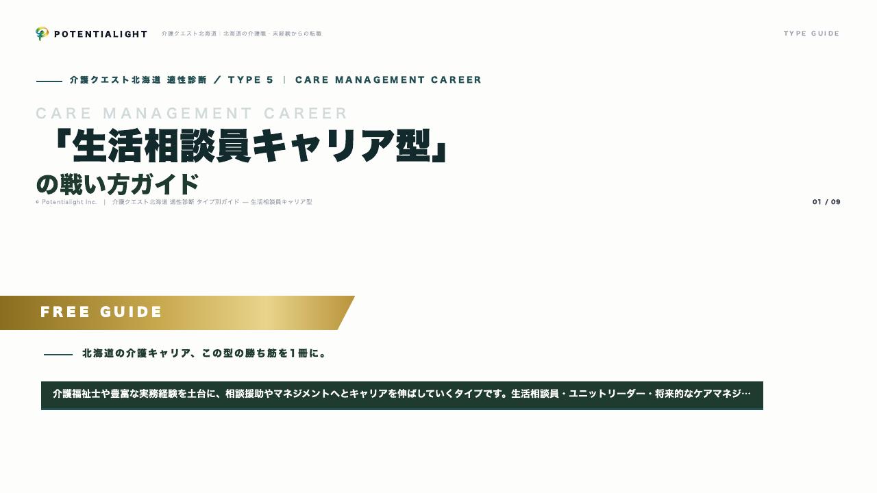 生活相談員キャリア型の戦い方ガイド 表紙